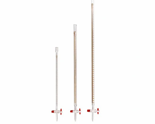 BURETTE WITH STRAIGHT BORE PTFE STOPCOCK CLASS A